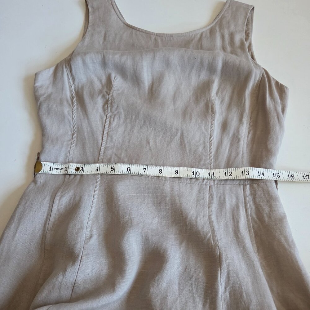 Bedo midi neutral color sleeveless dress. - Picture 8 of 10